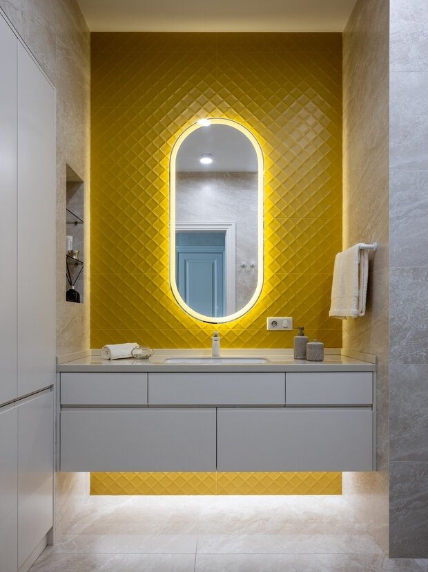 Фотография: Ванная в стиле Современный, Квартира, Проект недели, 4 и больше, Более 90 метров, Уфа, АстаховаDesign, Евгения Астахова – фото на INMYROOM