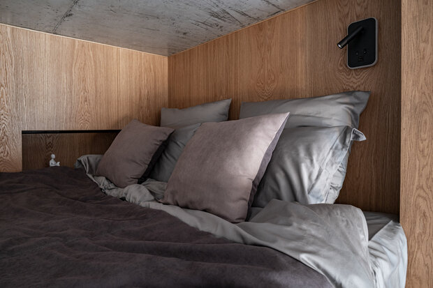 Фотография: Спальня в стиле Лофт, Современный, Эклектика, Малогабаритная квартира, Квартира, Студия, Проект дня, Санкт-Петербург, Сталинка, до 40 метров, современный с элементами лофта, Светлана Горянина – фото на INMYROOM