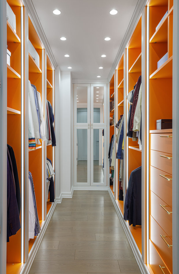 Фотография: Гардеробная в стиле Современный, Квартира, Проект недели, Москва, 3 комнаты, Более 90 метров, Balcon – фото на INMYROOM