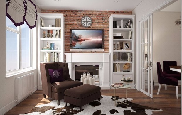 Фотография: Гостиная в стиле Прованс и Кантри, Малогабаритная квартира, Квартира, Швеция – фото на INMYROOM