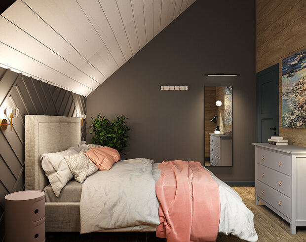 Фотография: Спальня в стиле Скандинавский, Современный, Дом, Проект недели, Дача, 4 и больше, Более 90 метров, Владимирская область, Items Bureau – фото на INMYROOM