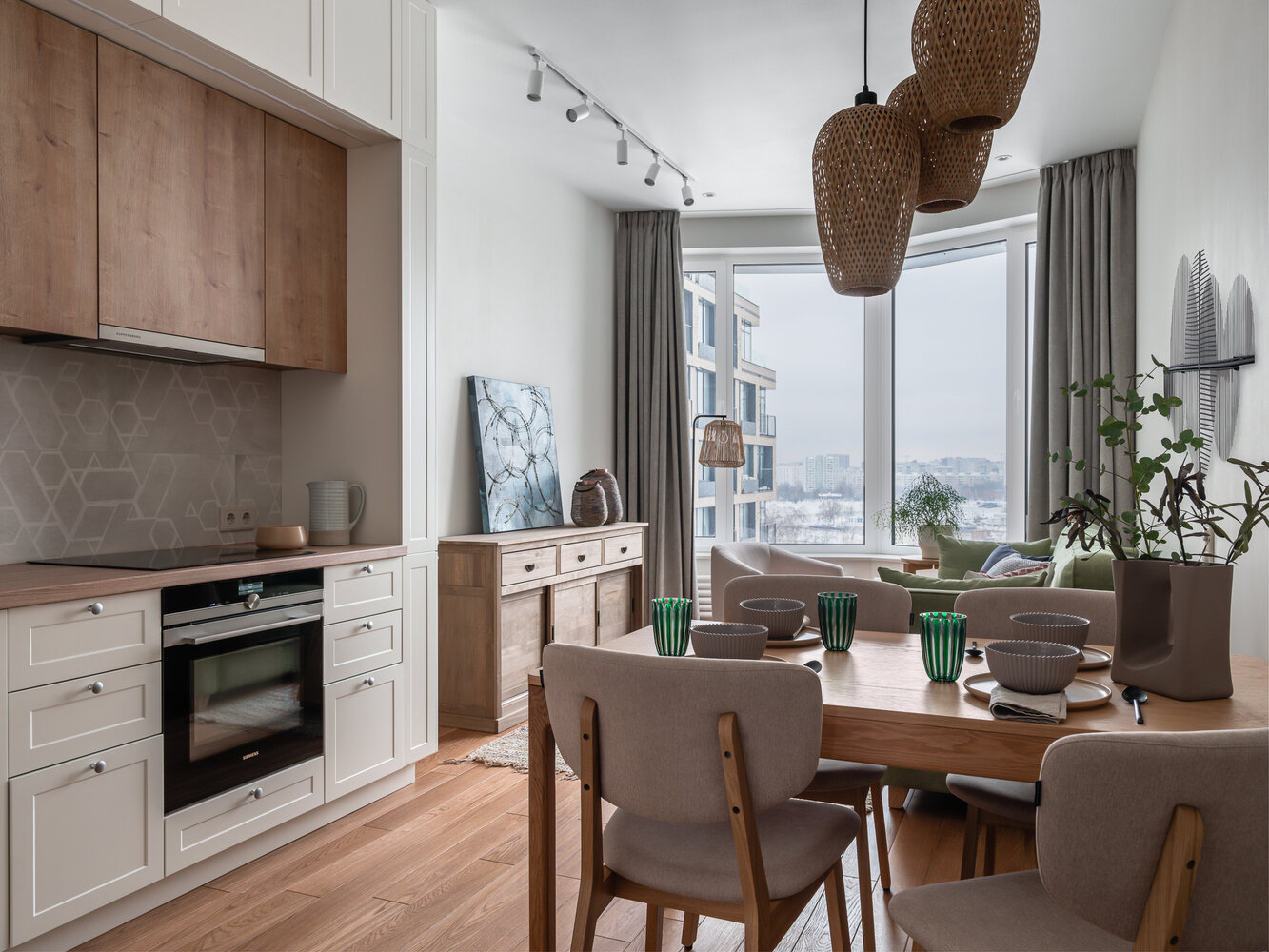 Фотография: Кухня и столовая в стиле Современный, Квартира, Проект дня, Москва, Эко, 2 комнаты, 60-90 метров, Лина Савина – фото на INMYROOM Фотография: Кухня и столовая в стиле Современный, Квартира, Проект дня, Москва, Эко, 2 комнаты, 60-90 метров, Лина Савина – фото на INMYROOM