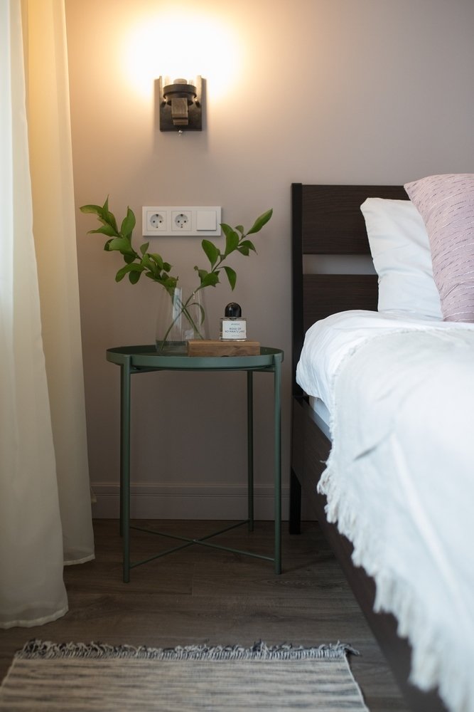 Фотография: Спальня в стиле Современный, Минимализм, Квартира, Проект недели, Санкт-Петербург, 2 комнаты, 40-60 метров, Ольга Артемова – фото на INMYROOM