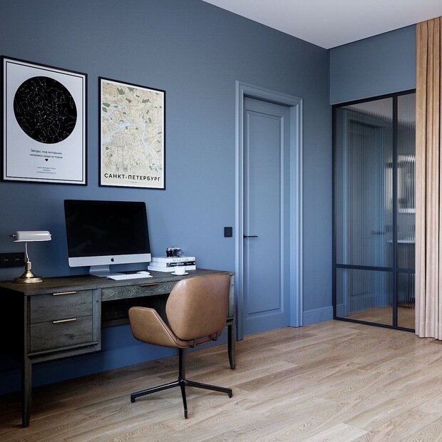 Фотография: Кабинет в стиле Современный, Квартира, Минимализм, Проект недели, Санкт-Петербург, 3 комнаты, 60-90 метров, ARCHIproject, Виктория Висторовская, Елизавета Раткевич – фото на INMYROOM