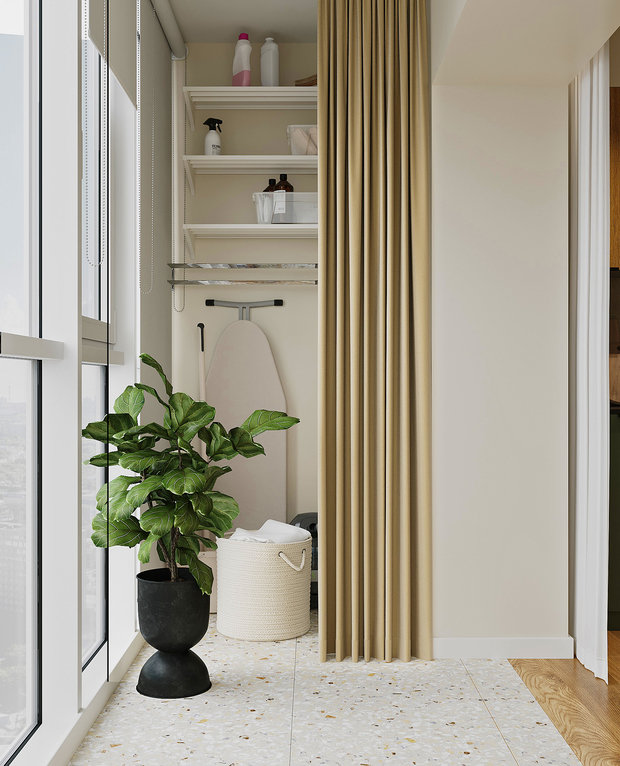 Фотография: Балкон в стиле Современный, Квартира, Проект недели, Санкт-Петербург, 1 комната, 40-60 метров, Finterio – фото на INMYROOM