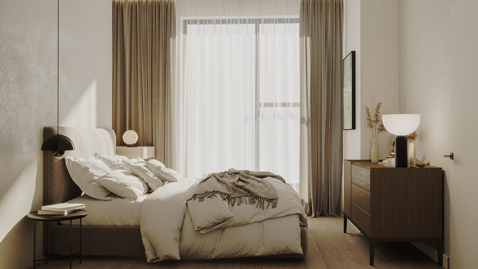 Спальня получилась лаконичной, здесь нет ничего лишнего. Спальня получилась лаконичной, здесь нет ничего лишнего.