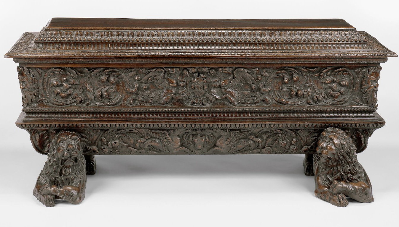 Кассоне. Предположительно Антонио Маффеи. Ок. 1550–1600.
Предположительно произведен в Италии
Кассоне. Предположительно Антонио Маффеи. Ок. 1550–1600.
Предположительно произведен в Италии