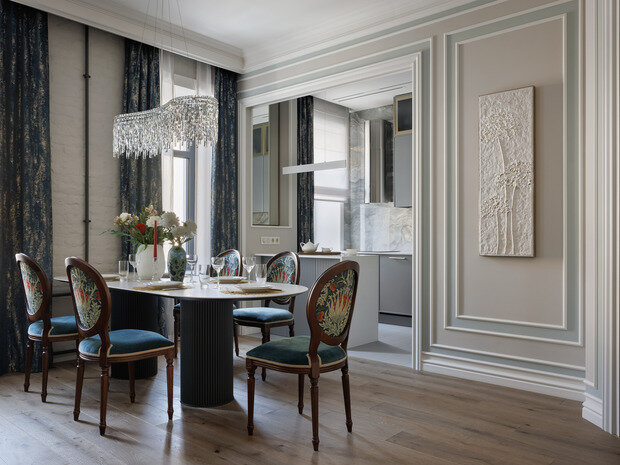Фотография: Кухня и столовая в стиле Классический, Современный, Квартира, Проект дня, Санкт-Петербург, Кирпичный дом, Более 90 метров, современный с элементами классики и роскоши, Наталия Шмидт – фото на INMYROOM