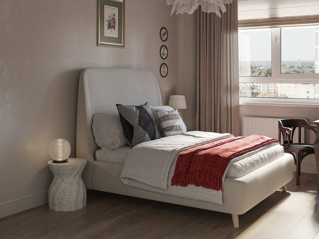 Фотография: Спальня в стиле Современный, Малогабаритная квартира, Проект дня, Москва, Монолитный дом, 2 комнаты, до 40 метров, Елена Бургонская – фото на INMYROOM