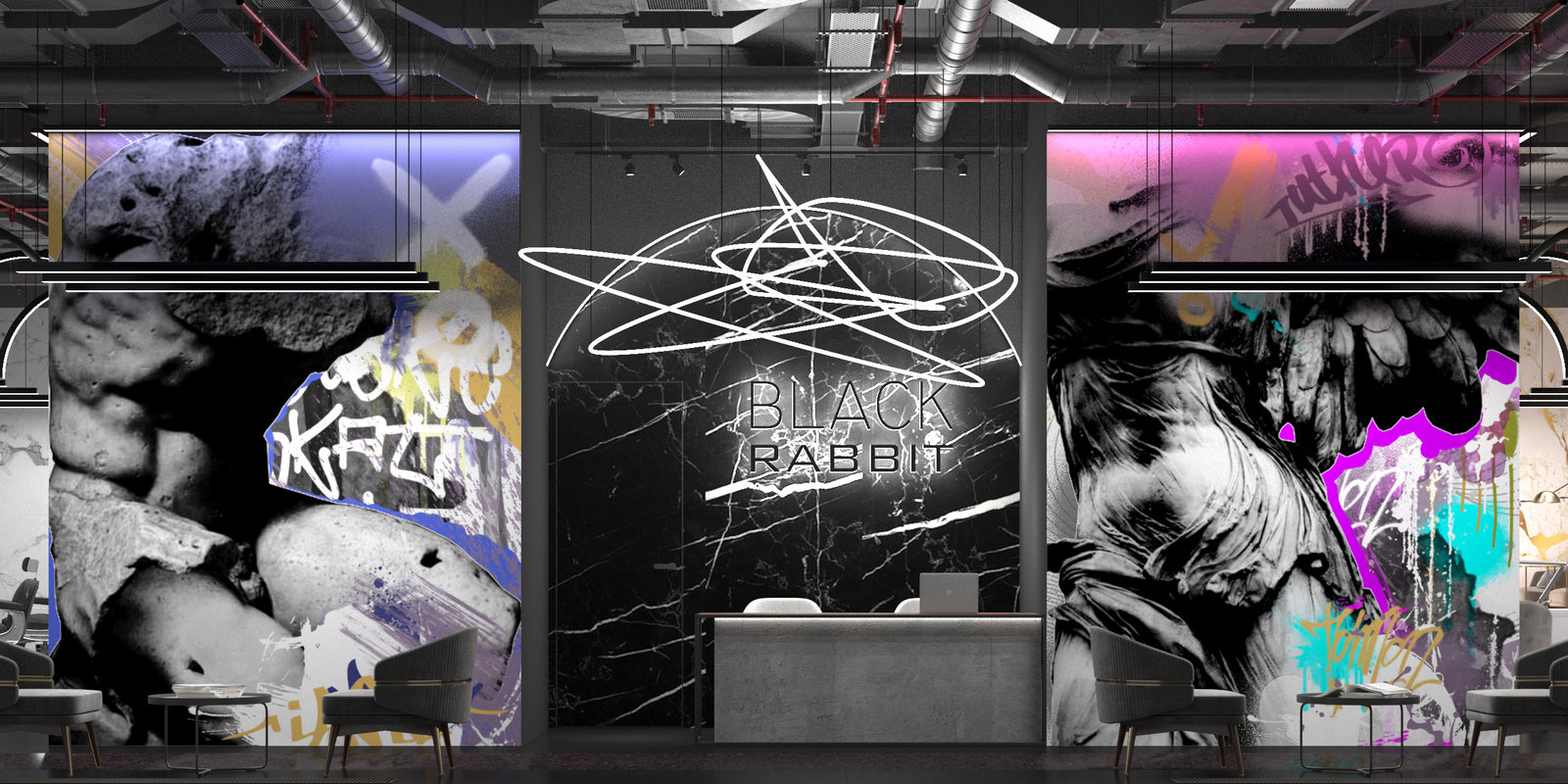 Фото из портфолио Барбершоп и Салон красоты Black Rabbit 140 кв.м. г. Москва – фотографии дизайна интерьеров на INMYROOM Фото из портфолио Барбершоп и Салон красоты Black Rabbit 140 кв.м. г. Москва – фотографии дизайна интерьеров на INMYROOM