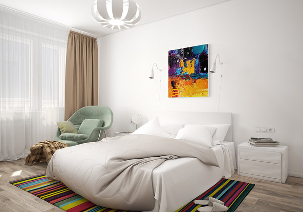 Фотография: Спальня в стиле Скандинавский – фото на INMYROOM