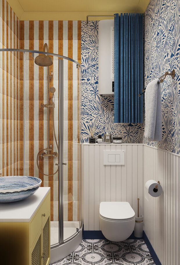 Фотография: Ванная в стиле Прованс и Кантри, Эклектика, Винтажный, Проект дня, Дача, Дом и дача, Ирина Собыленская, 1 комната, до 40 метров, Смоленская область – фото на INMYROOM