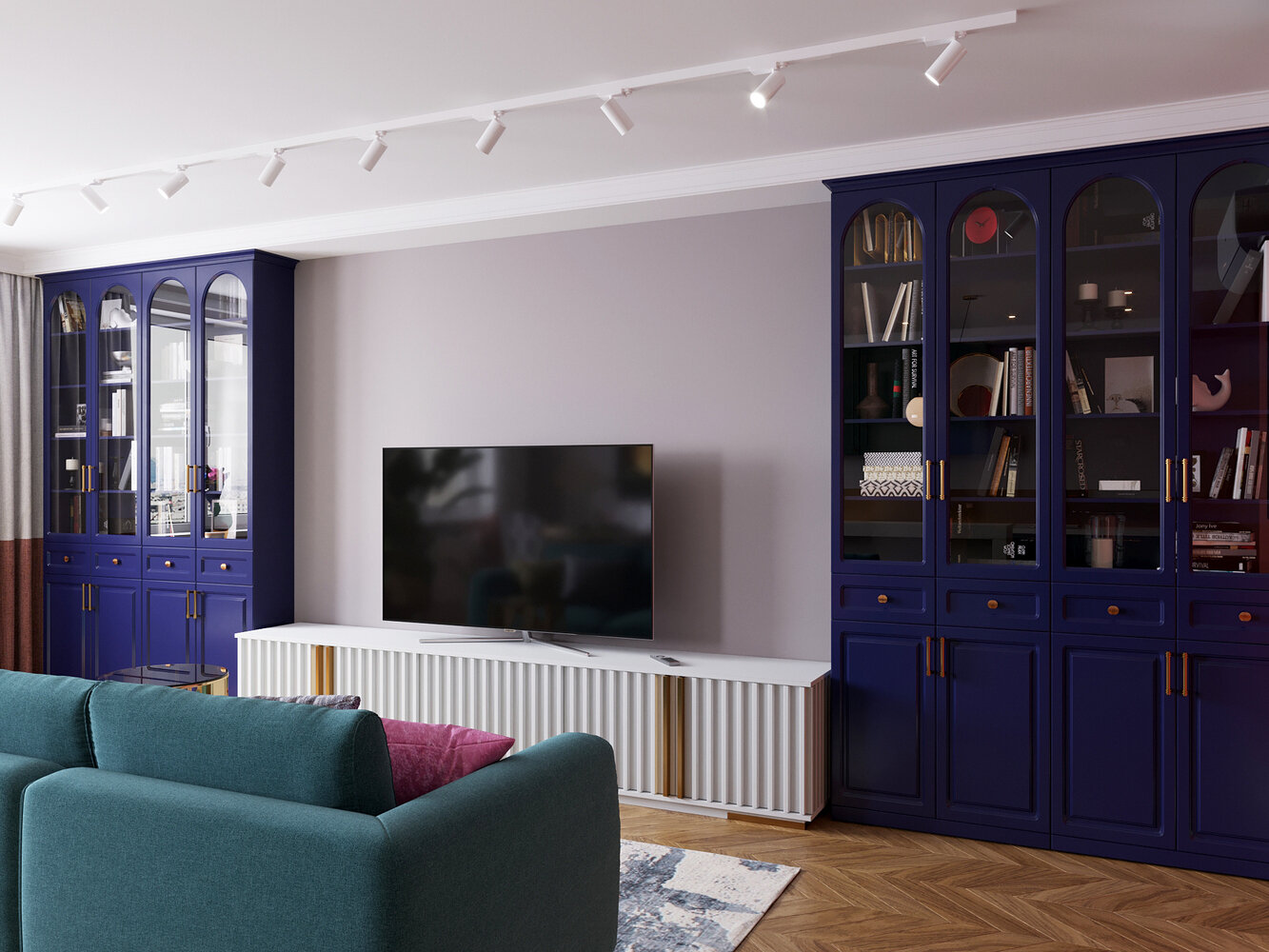 Фотография: Гостиная в стиле Современный, Эклектика, Квартира, Проект недели, Самара, 3 комнаты, Более 90 метров, Айгуль Султанова – фото на INMYROOM