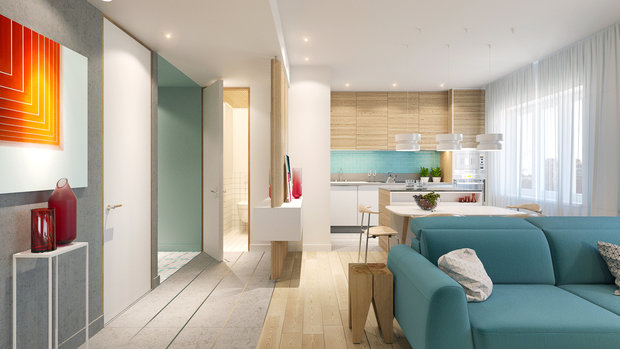 Фото из портфолио Квартира на Фермском шоссе – фотографии дизайна интерьеров на INMYROOM