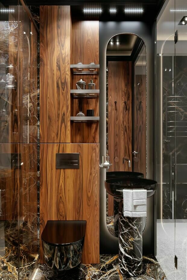 Фото из портфолио Квартира 55,5 м² в ЖК Селигер Сити: дорогие и оригинальные решения на каждом м² – фотографии дизайна интерьеров на INMYROOM
