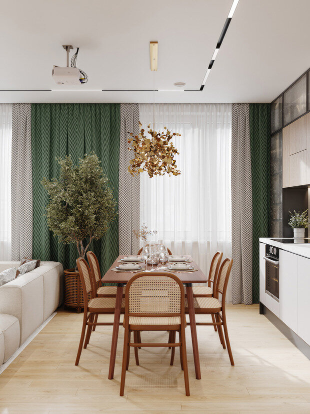Фотография: Кухня и столовая в стиле Современный, Эклектика, Эко, Бохо, Прихожая, Квартира, Проект дня, Санкт-Петербург, Юлия Чернова, 4 и больше, 60-90 метров – фото на INMYROOM