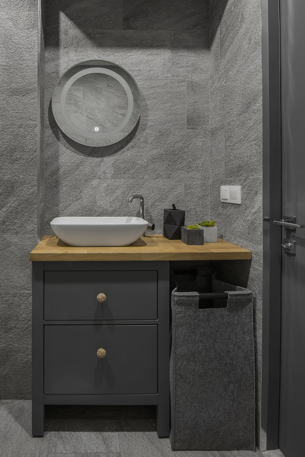 Фотография: Ванная в стиле Скандинавский, Лофт, Современный, Квартира, Студия, Проект недели, Москва, Ольга Мелекесцева, Монолитный дом, до 40 метров, Александра Ермилова – фото на INMYROOM