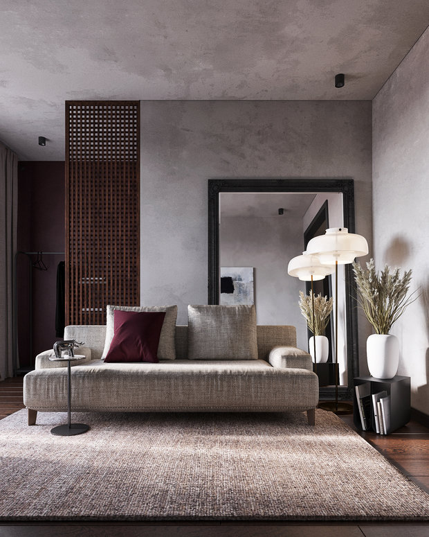 Фотография: Гостиная в стиле Лофт, Эклектика, Квартира, Проект недели, Челябинск, 1 комната, до 40 метров, 40-60 метров, Tenso Interiors – фото на INMYROOM