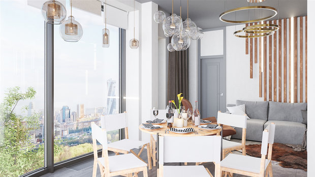 Фото из портфолио Москва. Ленинский проспект. – фотографии дизайна интерьеров на INMYROOM