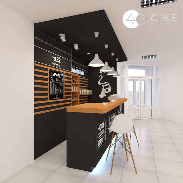 Фото из портфолио Разработка барной стойки для кофейни "Drink and Tolk" – фотографии дизайна интерьеров на INMYROOM