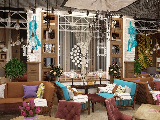 Фото из портфолио Lounge cafe – фотографии дизайна интерьеров на INMYROOM