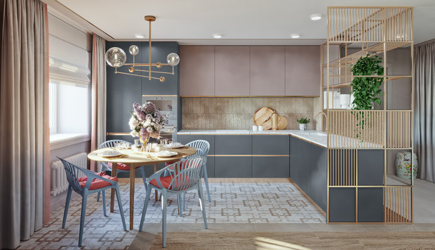 Фото из портфолио Сад Живерни | 4-х комнатная квартира – фотографии дизайна интерьеров на INMYROOM