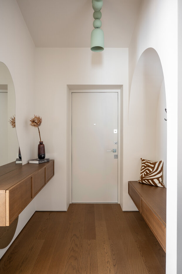 Фотография: Прихожая в стиле Современный, Эко, Дом, Проект дня, Дом и дача, Московская область, 3 комнаты, Индивидуальный проект, современный с элементами минимализма и скандинавского стиля, Анастасия Давиденко – фото на INMYROOM
