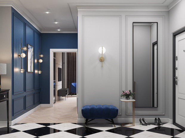 Фотография: Прихожая в стиле Современный, Квартира, Проект недели, Москва, 4 и больше, Более 90 метров, Диана Бганова – фото на INMYROOM