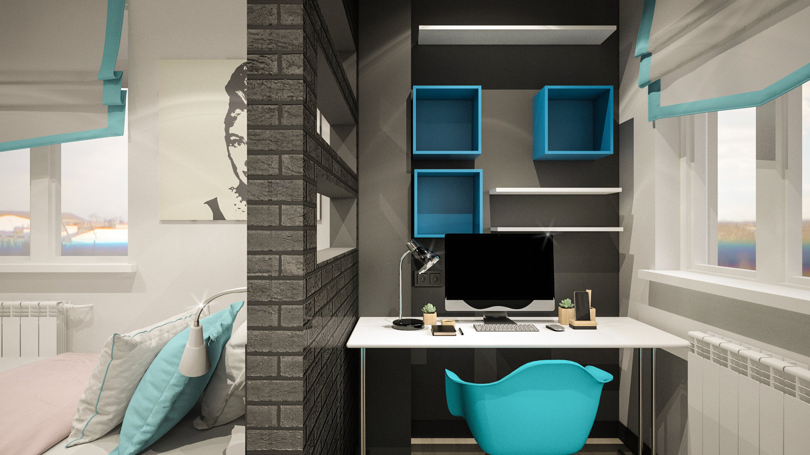 Фото из портфолио Интерьер двухкомнатной квартиры для молодой семьи – фотографии дизайна интерьеров на INMYROOM Фото из портфолио Интерьер двухкомнатной квартиры для молодой семьи – фотографии дизайна интерьеров на INMYROOM