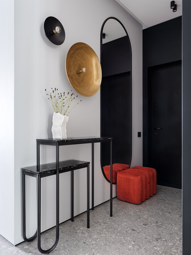 Фотография: Прихожая в стиле Современный, Квартира, Проект дня, Москва, 2 комнаты, 60-90 метров, Светлана Миронова, Posh Interiors – фото на INMYROOM