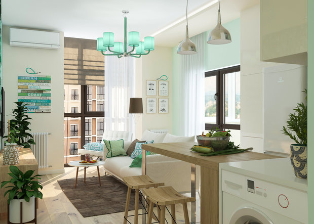 Фото из портфолио Гостиная "Mojito" – фотографии дизайна интерьеров на INMYROOM