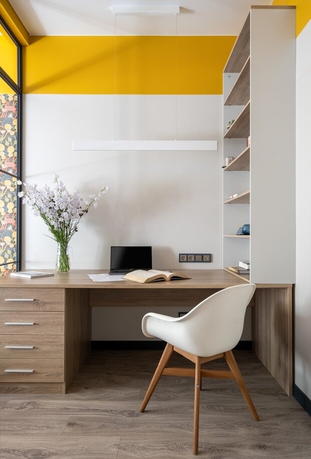 Фотография: Кабинет в стиле Современный, Квартира, Проект недели, Москва, Хрущевка, 3 комнаты, 40-60 метров, II-14, Лидия Напреенко – фото на INMYROOM