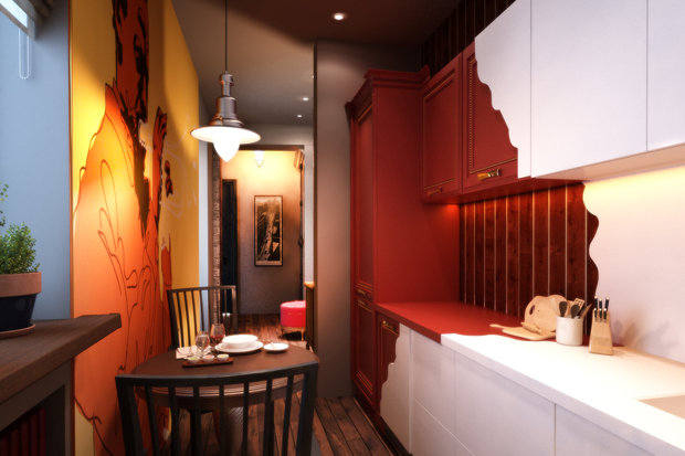 Фотография: Кухня и столовая в стиле Эклектика, Лофт, Квартира, Дома и квартиры – фото на INMYROOM
