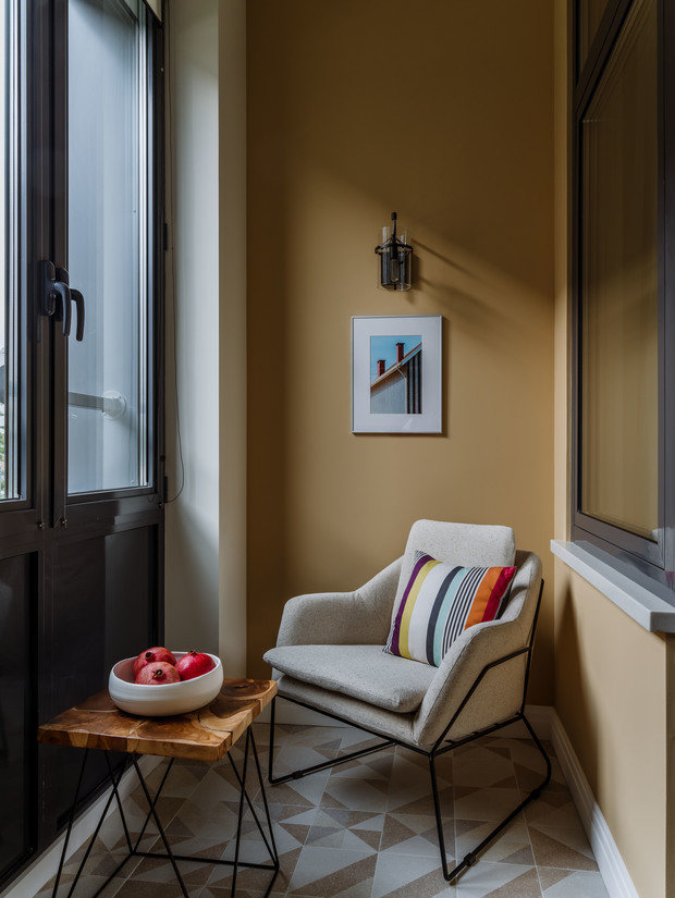 Фотография: Балкон в стиле Современный, Квартира, Проект недели, Москва, 2 комнаты, 60-90 метров, "Три Цвета", Дмитрий Кондратов – фото на INMYROOM