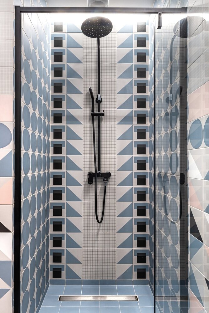 Фотография: Ванная в стиле Современный, Эклектика, Малогабаритная квартира, Квартира, Проект недели, Москва, Оксана Олейник, Монолитный дом, до 40 метров – фото на INMYROOM