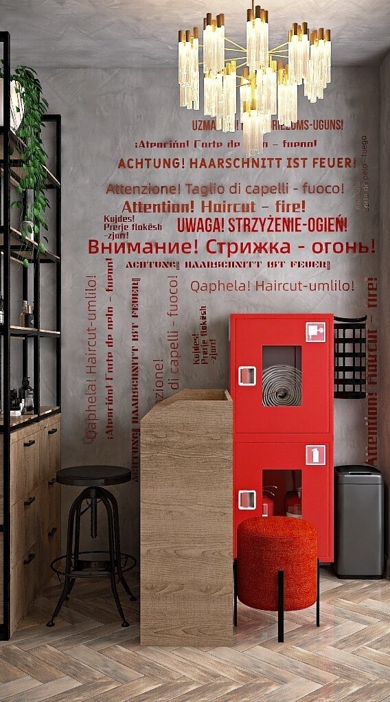 Визуализация офиса в стиле лофт