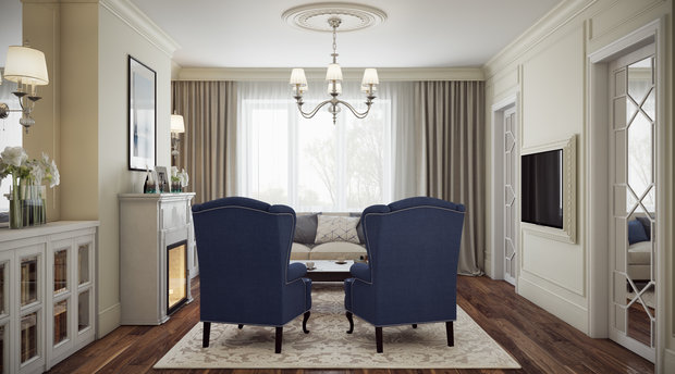 Фото из портфолио Неоклассический интерьер на ул. Осипенко – фотографии дизайна интерьеров на INMYROOM