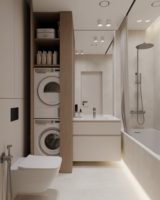 Фото из портфолио ЖК Vangarden (Прихожая/СУ) – фотографии дизайна интерьеров на INMYROOM