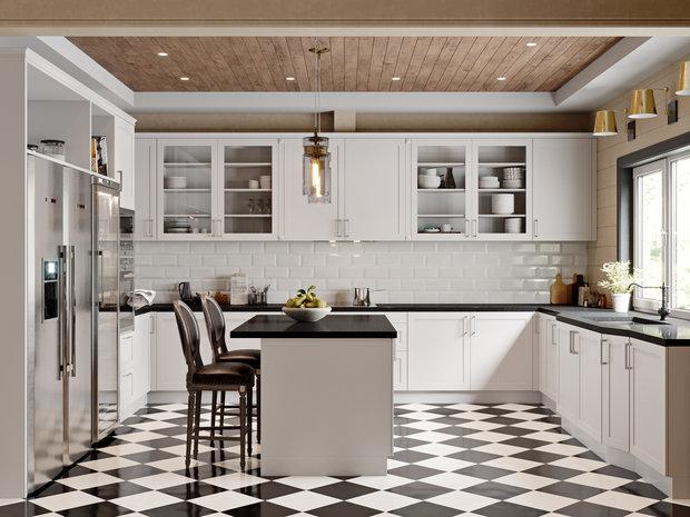 Фотография: Кухня и столовая в стиле Прованс и Кантри, Современный, Дом, Проект недели, Московская область, 4 и больше, Более 90 метров, Aiya Design, ПРЕМИЯ INMYROOM – фото на INMYROOM