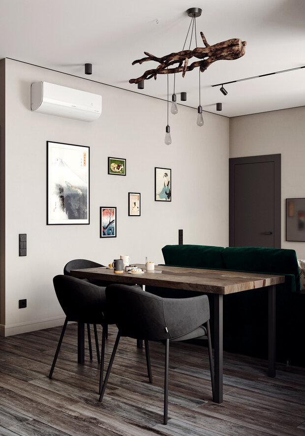 Фотография: Кухня и столовая в стиле Скандинавский, Современный, Малогабаритная квартира, Квартира, Проект дня, Москва, 2 комнаты, 40-60 метров, Екатерина Быковская – фото на INMYROOM