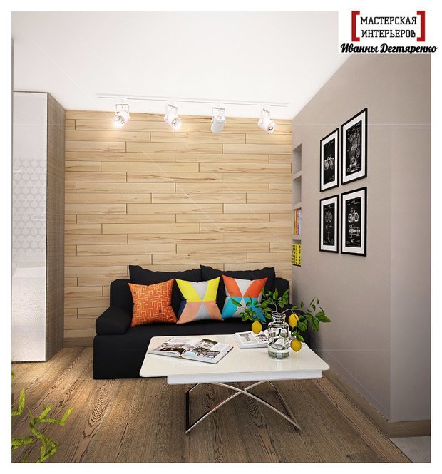 Фото из портфолио 1-КОМНАТНАЯ КВАРТИРА-СТУДИЯ 32 КВ.М. С ПОЛНОЦЕННОЙ СПАЛЬНЕЙ, ЖК “ОДИНЦОВСКИЙ ПАРК” – фотографии дизайна интерьеров на INMYROOM