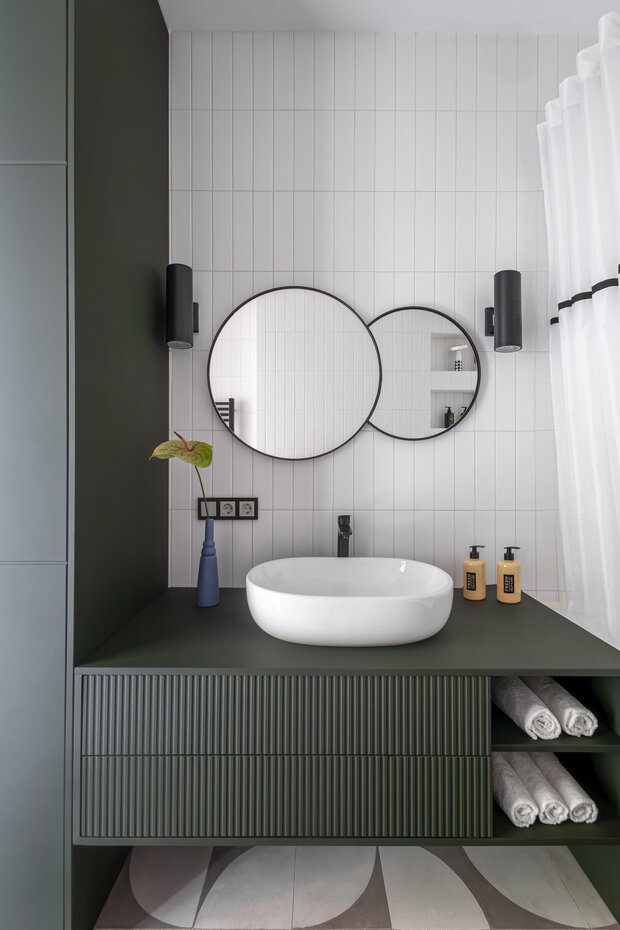 Фотография: Ванная в стиле Современный, Эклектика, Квартира, Проект дня, Казахстан, 2 комнаты, Более 90 метров, Надира Мустафина – фото на INMYROOM