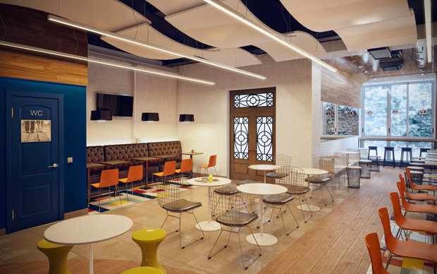 Фото из портфолио Сеть быстрого питания "Дёнер" – фотографии дизайна интерьеров на INMYROOM