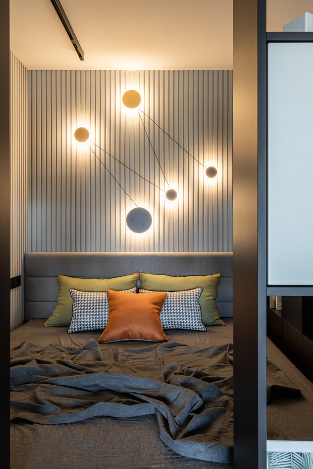 Фотография: Спальня в стиле Современный, Квартира, Проект недели, Санкт-Петербург, 2 комнаты, 40-60 метров, Дарина Ермак – фото на INMYROOM