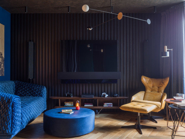 Фотография: Гостиная в стиле Эклектика, Лофт, Квартира, Проект недели, Нижний Новгород, 3 комнаты, 60-90 метров, Евгений Аполонов – фото на INMYROOM