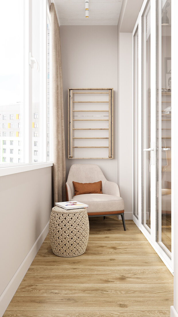 Фотография: Балкон в стиле Современный, Квартира, Проект недели, 4 и больше, 60-90 метров, Алена Чекалина, Котельники, Дизайн-студия Алены Чекалиной – фото на INMYROOM