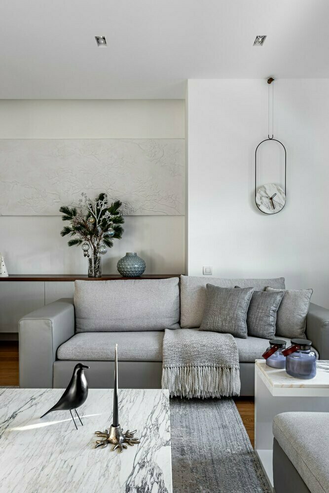 Фотография: Гостиная в стиле Современный, Декор и DIY, Проект дня, Москва, Татьяна Иванова, 3 комнаты, 60-90 метров, Рождество, комфортный интерьер, декор новогодний – фото на INMYROOM