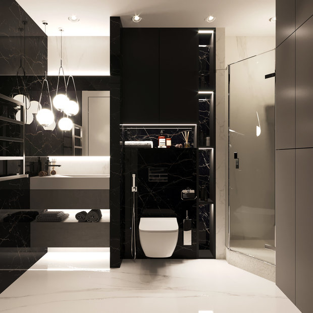 Фото из портфолио Ванная комната ЖК Династия – фотографии дизайна интерьеров на INMYROOM