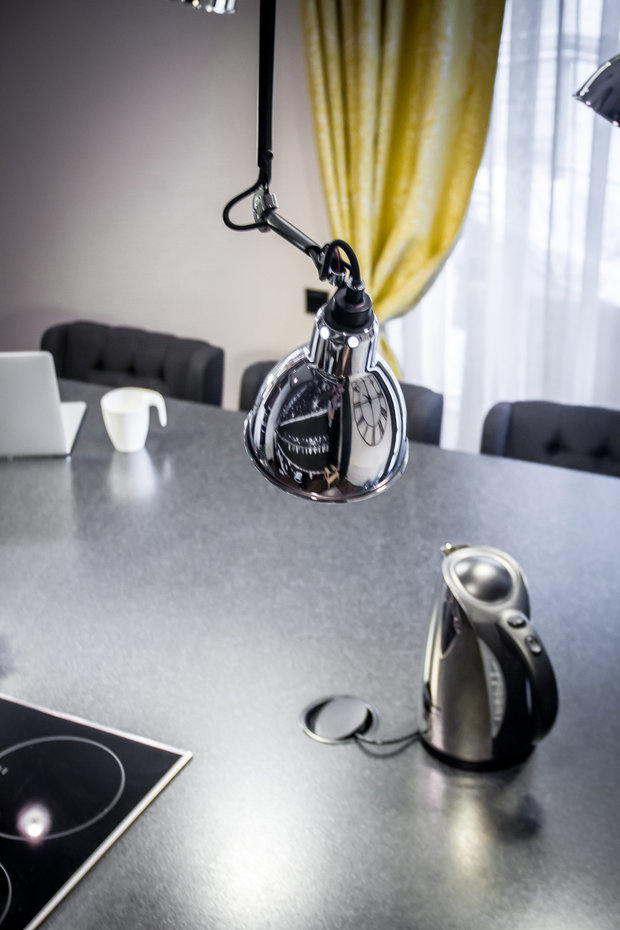 Фотография: Кухня и столовая в стиле Современный, Эклектика, Квартира, Россия, Планировки, Аксессуары, Artemide, Axo Light, Eichholtz, Miele, Мебель и свет, Белый, Перепланировка, Зеленый, Бежевый, Желтый, Синий, Коричневый, Санкт-Петербург, ИКЕА, FLOS, Derufa, Artflex, Lottocento, Макс Жуков, ToTaste – фото на INMYROOM