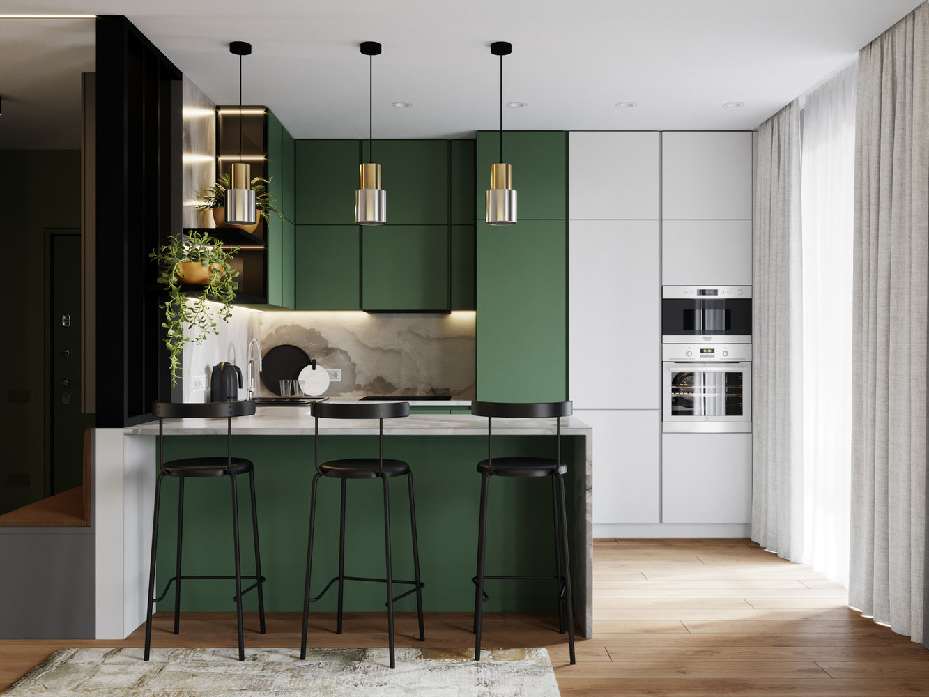 Фотография: Кухня и столовая в стиле Современный, Квартира, Проект дня, Минск, 3 комнаты, Ирина Горячко – фото на INMYROOM